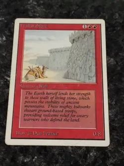 Wall of Stone - Magic the Gathering MTG Unlimited Edition Single Card - Image 1