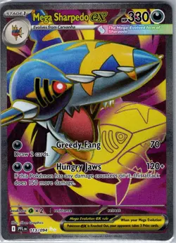 Mega Sharpedo ex - 113/094 ME02: Phantasmal Flames - Pokemon Card - NM - Image 1
