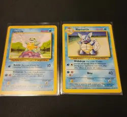 Pokemon Squirtle 63/102 Wartortle 42/102 - Base Set Unlimited - LP/NM - Image 1