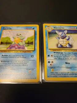 Pokemon Squirtle 63/102 Wartortle 42/102 - Base Set Unlimited - LP/NM - Image 4