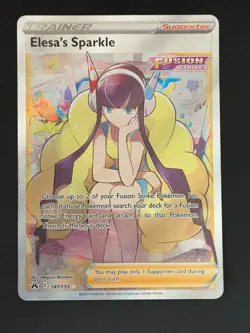 Pokemon Elesa's Sparkle 147/159 Full Art Ultra Rare Crown Zenith Trainer - Image 1