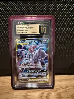 Pokemon Mewtwo & Mew GX #098/094 SR SA Japanese Miracle Twin CGC 10 PRISTINE A8 - Image 1