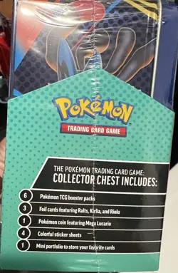Pokemon TCG 2025 Fall Collector Chest Tins Factory Sealed Chest In Hand - Image 3