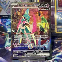 ❤‍🔥Pokemon Tcg Iron Valiant EX 249/182 Paradox Rift SIR ❤‍🔥 - Image 1