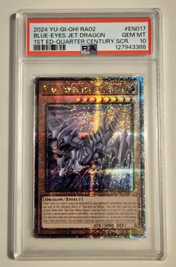 2024 YU-GI-OH! RARITY COLLECTION II Blue Eyes Jet Dragon QCR RA02-EN017 PSA 10 - Image 1
