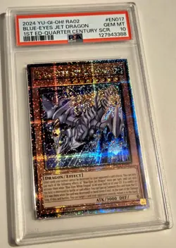 2024 YU-GI-OH! RARITY COLLECTION II Blue Eyes Jet Dragon QCR RA02-EN017 PSA 10 - Image 2