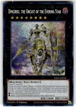 Yugioh! Dingirsu, the Orcust of the Evening Star - RA01-EN040 - Secret Rare - 1s - Image 1