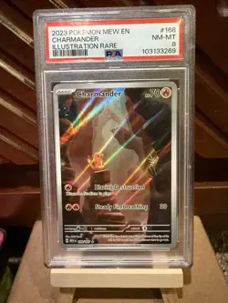 2023 Pokemon Charmander Illustration Rare 168/165 - Scarlet & Violet 151 - PSA 8 - Image 1