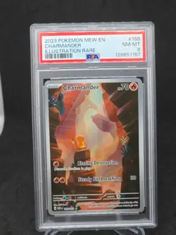 2023 Pokemon SV Pokemon 151 168/165 Charmander Special Illustration Rare PSA 8 - Image 1