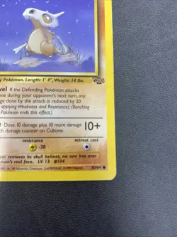 1999 Pokemon TCG Cubone Jungle Card 50/64 Regular Common 1st Edition MP - Image 4