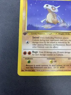 1999 Pokemon TCG Cubone Jungle Card 50/64 Regular Common 1st Edition MP - Image 5