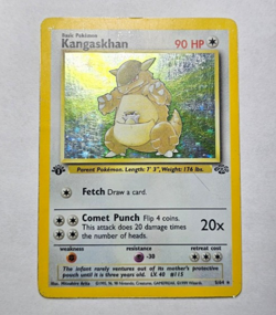 Pokemon TCG Kangaskhan Jungle 5/64 1st Edition Holo Rare Card WOTC MP - Image 1