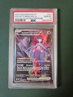 Pokemon Team Rockets Mewtwo ex 231/182 Destined Rivals SIR Gem Mint PSA 10 - Image 1