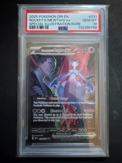 Pokemon Team Rockets Mewtwo ex 231/182 Destined Rivals SIR Gem Mint PSA 10 - Image 1