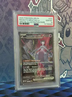 Pokemon 2025 Team Rockets Mewtwo EX 231/182 Sir Destined Rivals Gem Mint PSA 10 - Image 1