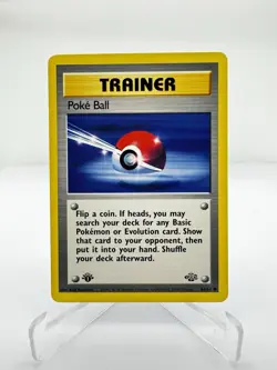 Trainer Poke Ball 64/64 Jungle Set 1st Edition Vintage WOTC Pokemon TCG Card NM - Image 1