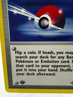 Trainer Poke Ball 64/64 Jungle Set 1st Edition Vintage WOTC Pokemon TCG Card NM - Image 5