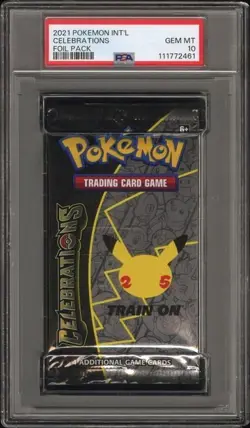 PSA 10 2021 CELEBRATIONS BOOSTER PACK SEALED POKEMON 25TH ANNIVERSARY GEM MINT - Image 1