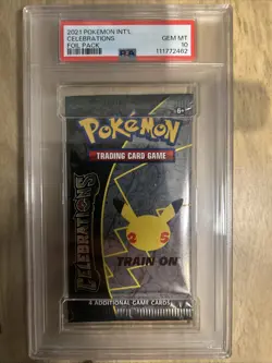 PSA 10 2021 CELEBRATIONS BOOSTER PACK SEALED POKEMON 25TH ANNIVERSARY GEM MINT - Image 1