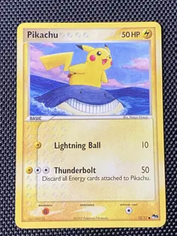 Pikachu Pop Series 5 12/17 Common Non-Holo Promo Card LP+ - Image 1