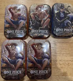 One Piece TCG Card Game - Mini Tin Vol.2 English OP 13 + Promo Pack Lot Of 5 - Image 1