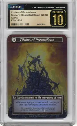 Sorcery: Contested Realm (Alpha), Chains of Prometheus (foil), CGC 10 Pristine - Image 1