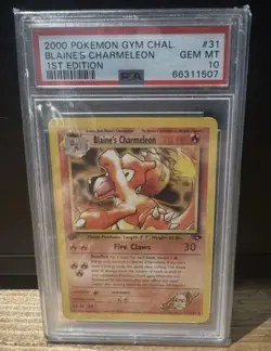 Pokemon Cards - PSA 10 1st Edition Blaine's Charmeleon 31/132 - Gym Challenge - Image 1