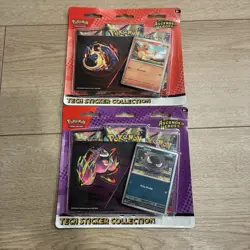 SET OF 2 - POKEMON ASCENDED HEROES TECH STICKER COLLECTION CHARMANDER & GHASTLY - Image 1