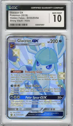 Glaceon GX (Hidden Fates, Shiny Vault), Pokemon, CGC 10 (GEM MINT) - Image 1
