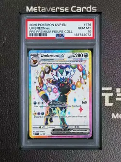 2025 POKEMON SVP EN-SV BLACK STAR PROMO #176 UMBREON EX PSA 10 GEM - Image 1