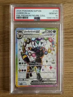 2025 POKEMON SVP EN-SV BLACK STAR PROMO #176 UMBREON EX PSA 10 - Image 1