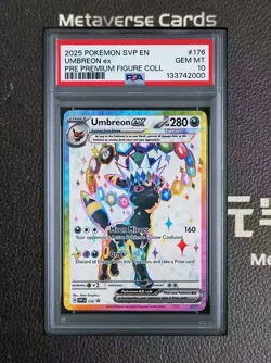 2025 POKEMON SVP EN-SV BLACK STAR PROMO #176 UMBREON EX PSA 10 GEM - Image 1