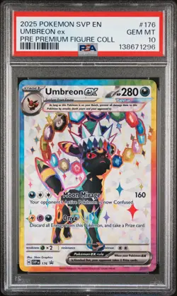 2025 POKEMON SVP EN-SV BLACK STAR PROMO #176 UMBREON EX PSA 10 - Image 1