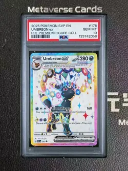2025 POKEMON SVP EN-SV BLACK STAR PROMO #176 UMBREON EX PSA 10 GEM - Image 1