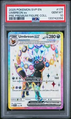 2025 POKEMON SVP EN-SV BLACK STAR PROMO #176 UMBREON EX PSA 10 GEM - Image 1