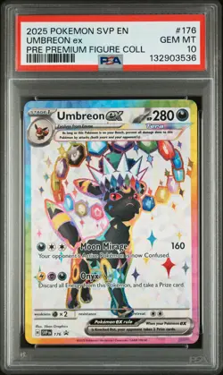 2025 POKEMON SVP EN-SV BLACK STAR PROMO #176 UMBREON EX PSA 10 - Image 1