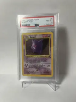 1999 POKEMON FOSSIL GENGAR HOLO #5 PSA 8 NM-MT WOTC Vintage - Image 1