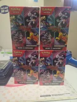 Pokemon TCG Scarlet & Violet Destined Rivals Booster Bundle Lot Of 4 New Sealed - Image 1