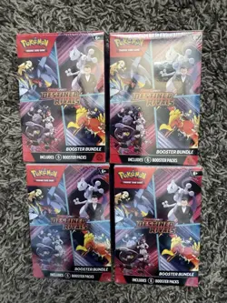 Pokemon TCG: Scarlet & Violet - Destined Rivals Booster Bundle SEALED - Lot Of 4 - Image 1