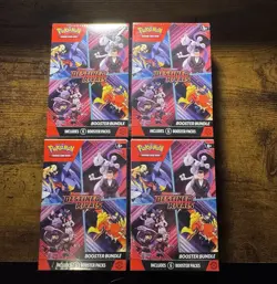 Pokemon TCG Scarlet & Violet Destined Rivals Booster Bundle Lot Of 4 New Sealed - Image 1