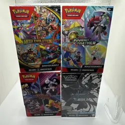 Pokemon TCG Destined Rivals, Mega Evolution Booster Bundle Lot Of 4 New Sealed - Image 1