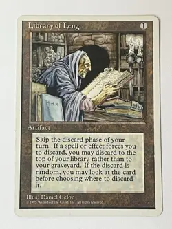 Library of Leng 4th Edition Magic the Gathering MTG LP - Image 1