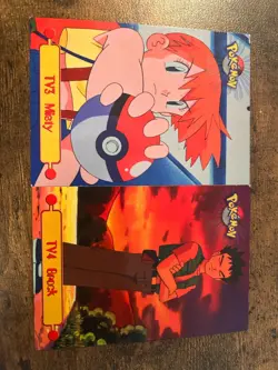Pokemon Vintage TV3 Misty and TV4 Brock Chrome Topps Series 1 - Image 1