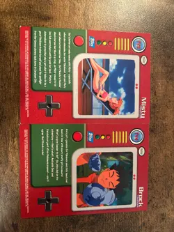 Pokemon Vintage TV3 Misty and TV4 Brock Chrome Topps Series 1 - Image 2