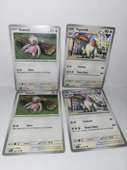 Vigoroth 161/193- 2 & Slakoth 160/193- 2 Pokemon TCG Paldea Evolved 4x Playset - Image 1