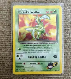 2000 Rocket’s Scyther Holo MP Gym Heroes 13/132 Pokemon TCG - Image 1