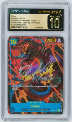 One Piece Awakening of the New Era CGC 10 Kaido OP05-118 - David Sobolov Auto - Image 1