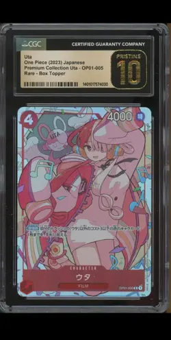 One Piece CCG Uta Premium Coll. Japanese Box topper OP01-005 CGC 10 Pristine - Image 1