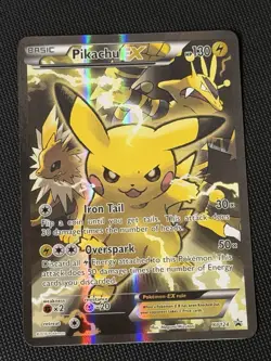 Pokemon TCG English Card XY Promo Pikachu EX XY124 Full Art Holo - Image 1