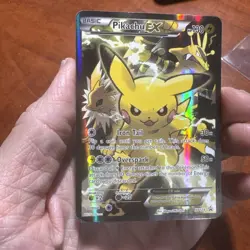 Pokemon TCG English Card XY Promo Pikachu EX XY124 Full Art Holo - Image 1